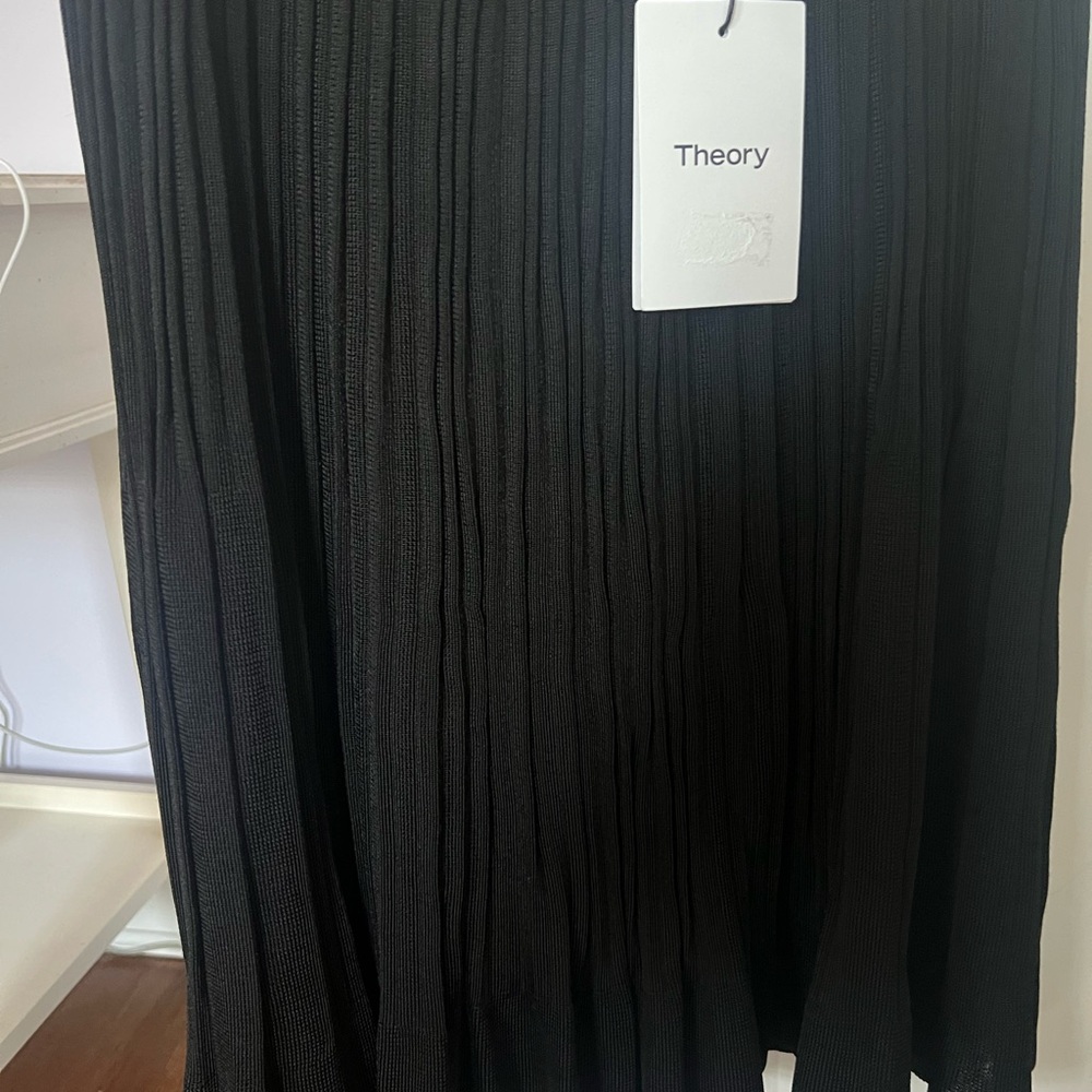 Theory Black Pleated Skirt for Work